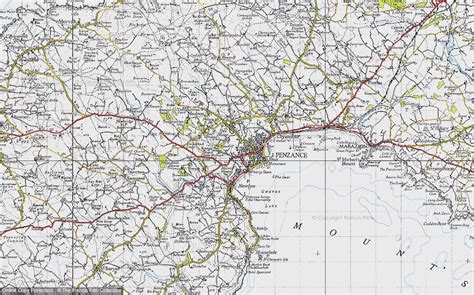 Historic Ordnance Survey Map of Penzance, 1946