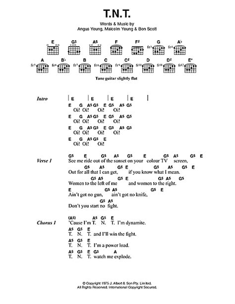 Download AC/DC T.N.T. sheet music notes that was written for Easy ...