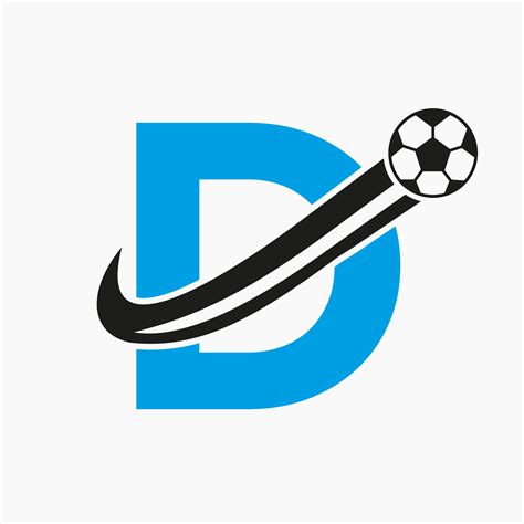 Initial Letter D Soccer Logo. Football Logo Concept With Moving ...