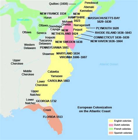 This is a map showing the English, Dutch, French, and Spanish colonies ...