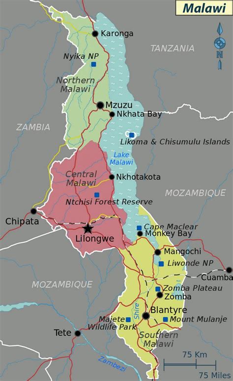 Lake Malawi National Park Map