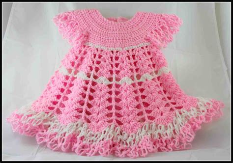 Crochet Shells and Lace Baby Dress PDF Pattern - All Crafts Channel