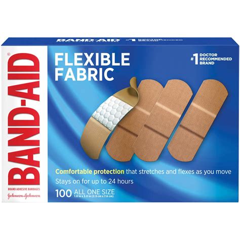 Johnson & Johnson Band-Aid Brand Flexible Fabric Adhesive Bandages for ...