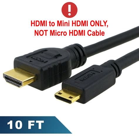 Insten 10' HDMI to Mini HDMI Cable Type A to Type C, M/M, 10FT Mini ...