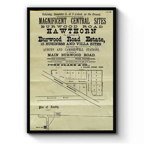 Hawthorn, Victoria Australia Vintage Map #244 (1885) – Vintage Maps