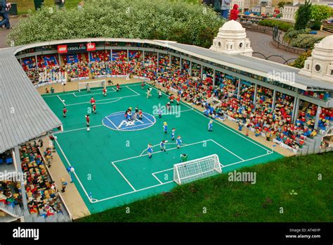 Lego model of old Wembley Stadium with twin towers at Legoland Windsor ...