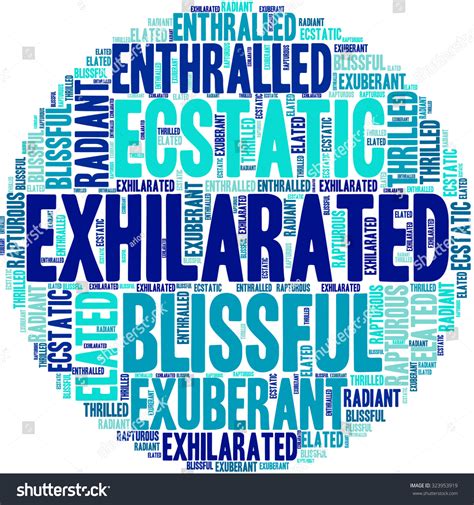 Exhilarated Word Cloud On White Background Stock Vector (Royalty Free ...