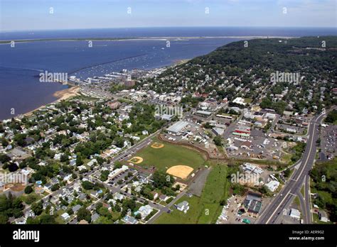 Aerial view of Atlantic Highlands, New Jersey, U.S.A Stock Photo - Alamy