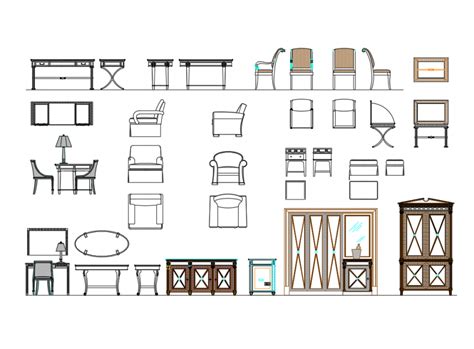 Wooden furniture cad blocks for hotel cad drawing details dwg file ...