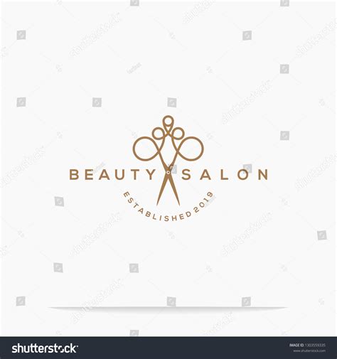 Haircut Salon Logo Scissor Vector Illustration Stock Vector (Royalty ...