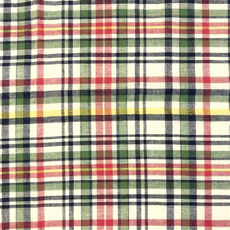 Madras Plaid Fabric (Style 15980) 100% Cotton 44/45" Wide $4.99/Yard