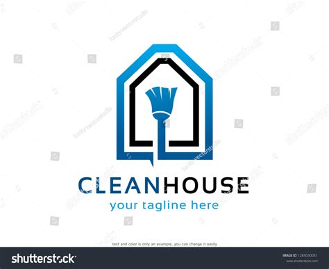 Clean House Logo Template Design Vector Stock Vector (Royalty Free ...