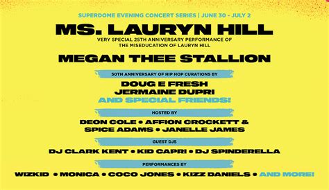 Essence Festival 2023 lineup (Lauryn Hill, Megan Thee Stallion, Wizkid ...