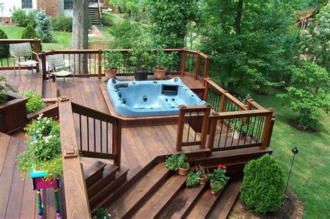 15 Relaxing Backyard Hot Tub Deck Ideas | Ann Inspired