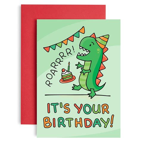 T Rex Birthday Card - Printable Cards