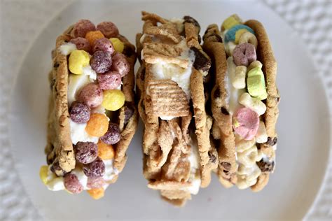 EASY CEREAL ICE CREAM SANDWICHES - Always Two Fabulous | Ice cream ...