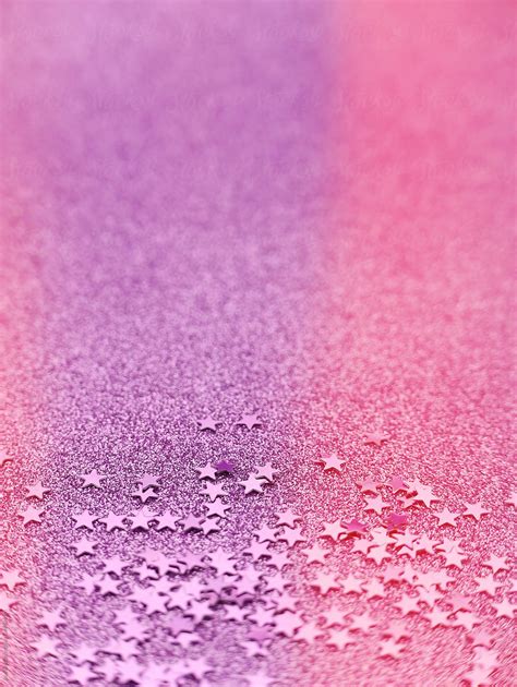 "Cute Pinkstars With Glitter Background" by Stocksy Contributor "Jasmin ...