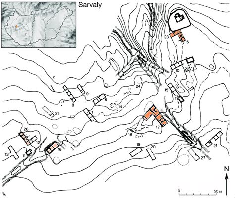 Ground plan of the medieval village Sarvaly (© Holl et al. 1982 ...