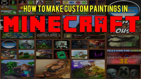 How To Make Custom Paintings In Minecraft - YouTube