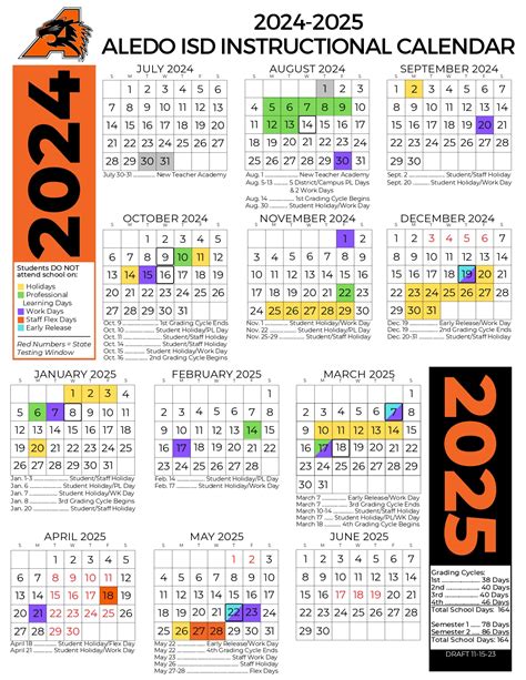 Aledo Independent School District Calendar 2024-2025 [PDF]