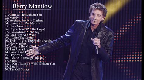 Barry Manilow Songs Playlist || Best Of Barry Manilow Album 2017 [Nice ...