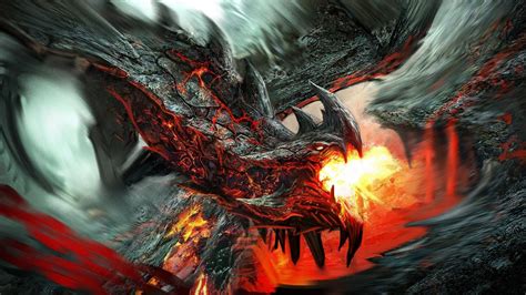 Fire Breathing Dragon Wallpaper