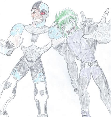 Beast Boy and Cyborg by Robin250 on DeviantArt