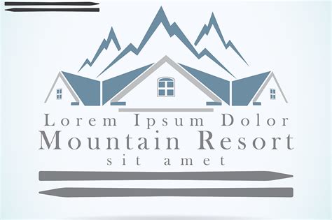 Mountain resort logo template ~ Illustrations on Creative Market