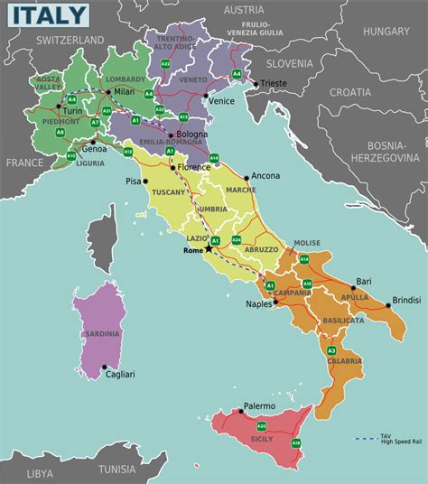 Italy Regions Map • Mapsof.net