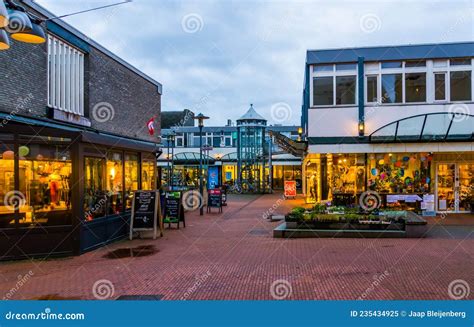 City Center of Veghel with Lighted Shop Windows, Veghel, Noord-Brabant ...