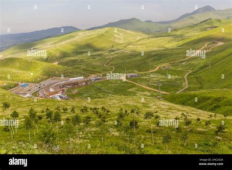 Summer view of Shahdag Mountain Resort, Azerbaijan Stock Photo - Alamy