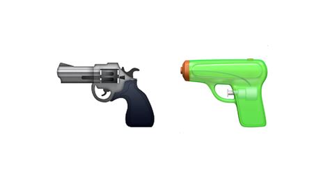 Apple Emojis Replace Pistol Emoji With Water Gun : The Two-Way : NPR