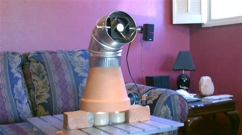 Candle Powered Heater! (Improved!!) - DIY Radiant Space Heater! (w/fan ...