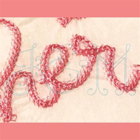 Two Fonts in One! The Heather Font Single and Double Chain Stitch ...