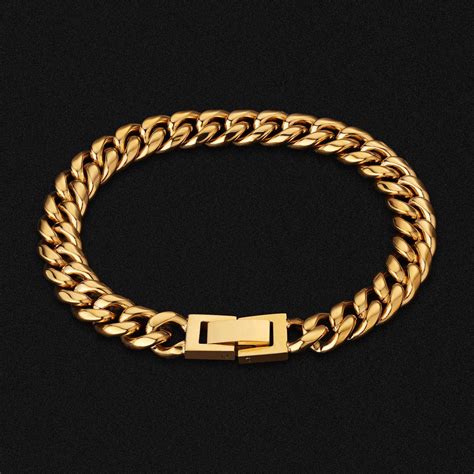 8mm Miami Cuban Link Bracelet in 18K Gold for Men-KRKC&CO – krkc&co