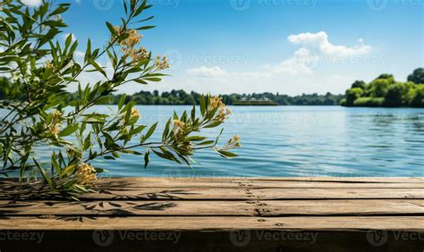 tranquil lakeside scene during summertime. AI Generated 26364103 Stock ...