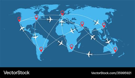 Map Of World Flight Routes - Gisele Ermentrude