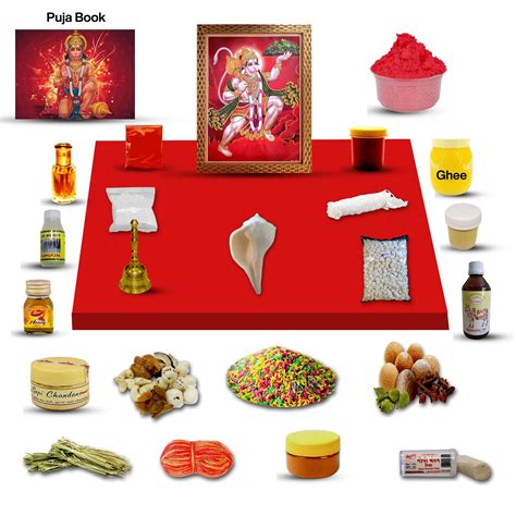 Hanuman Puja Kit / Lord Hanuman Poojan Samagri for Pooja Hindu Religion ...