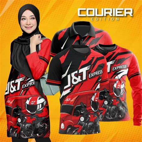 JERSI J&T EXPRESS PEKERJA COURIER / Baju JnT Penghantar Barang | Shopee ...