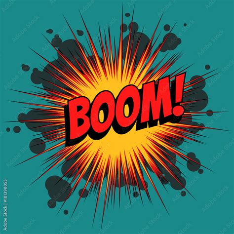 Boom comic book explosion Stock Vector | Adobe Stock