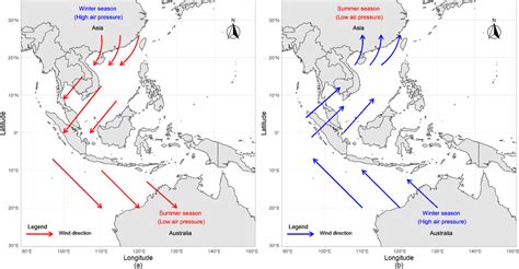 The formation of a the northeast monsoon and b the southwest monsoon ...