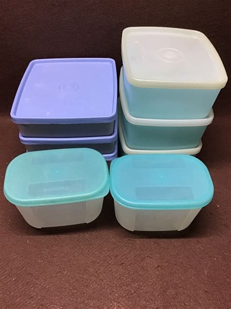 Eight Vintage tupperware storage containers with lids. Lunch | Etsy