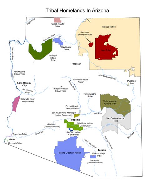 Native American Tribes In Arizona Map - Time Zones Map