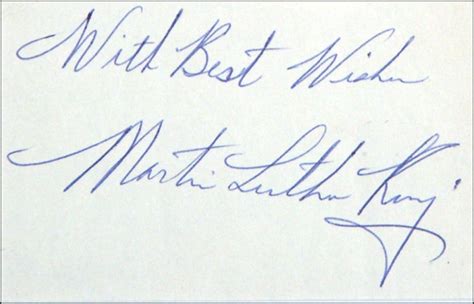 Martin Luther King Jr Autograph Examples