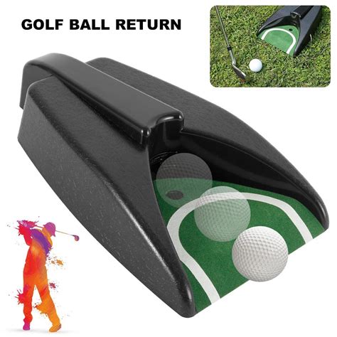 Plastic Golf Putting Mat Auto Return System Golfing Training Ball Kick ...