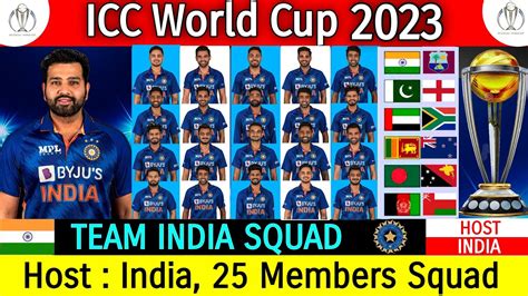 Icc World Cup 2023 India Squad List - PELAJARAN