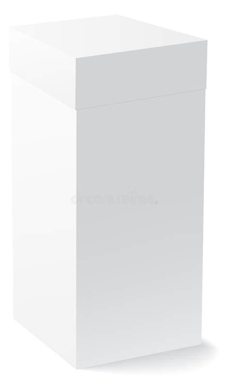 White Box with Shadow on White Background Stock Vector - Illustration ...