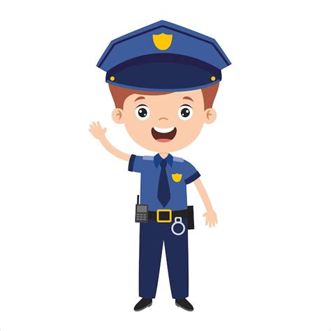 Premium Vector | Cartoon Drawing Of A Police Officer