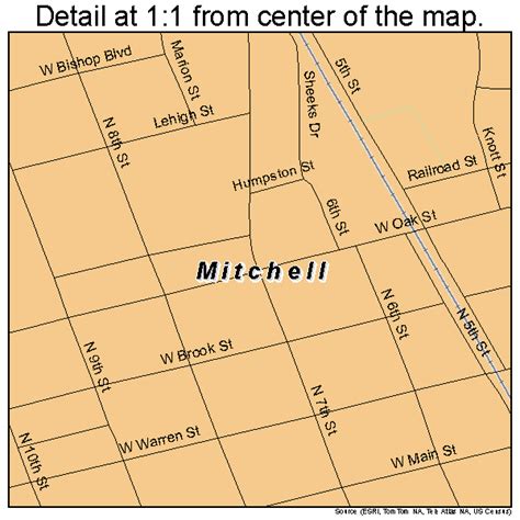 Mitchell Indiana Street Map 1849950