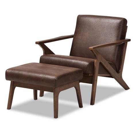 Baxton Studio Bianca Mid-Century Modern Walnut Wood Dark Brown ...